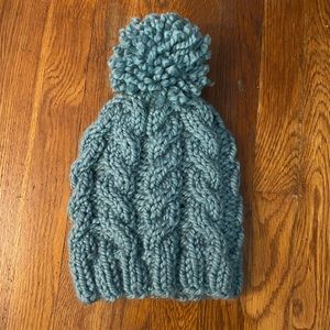Hand knitted snow beanie!